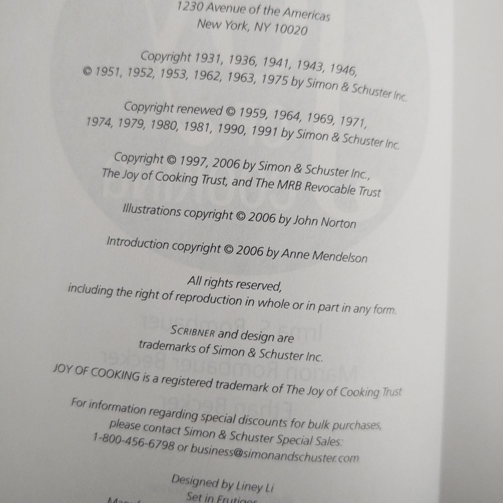 Joy of Cooking COOK BOOK 75th Anniversary Issue HBDJ 1931/2006 - Picture 4 of 5